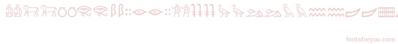 Fonte MeroiticHieroglyphics – fontes rosa em um fundo branco