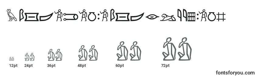 Размеры шрифта MeroiticHieroglyphics