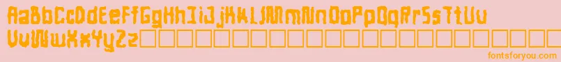 Decline Font – Orange Fonts on Pink Background