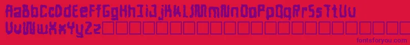 Decline Font – Purple Fonts on Red Background