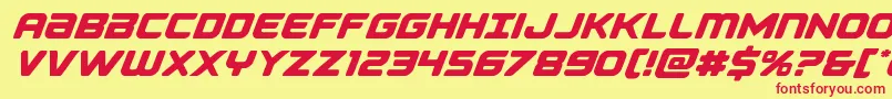 Falconpunch Font – Red Fonts on Yellow Background