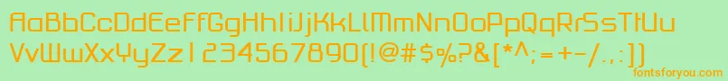 PfhaussquareproRegular Font – Orange Fonts on Green Background