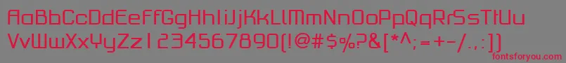PfhaussquareproRegular Font – Red Fonts on Gray Background