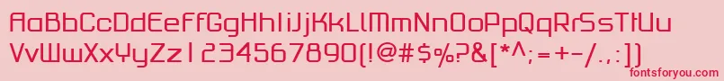 PfhaussquareproRegular Font – Red Fonts on Pink Background