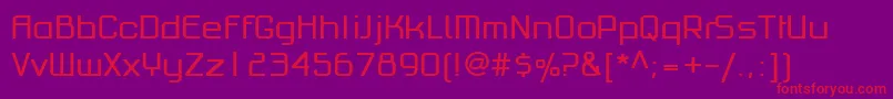 PfhaussquareproRegular Font – Red Fonts on Purple Background