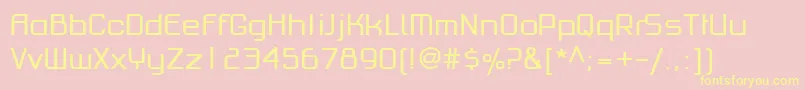 PfhaussquareproRegular Font – Yellow Fonts on Pink Background