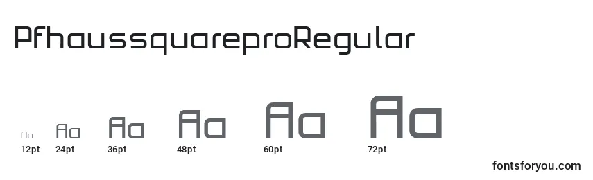 PfhaussquareproRegular Font Sizes