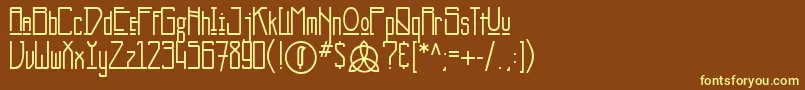 Newdeli Font – Yellow Fonts on Brown Background