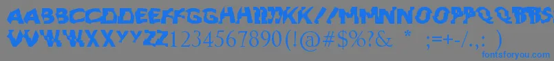 ArtpopByarmgermanotta Font – Blue Fonts on Gray Background