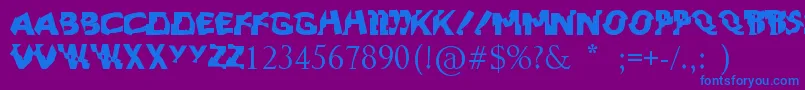 ArtpopByarmgermanotta Font – Blue Fonts on Purple Background