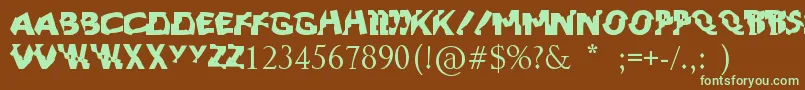 ArtpopByarmgermanotta Font – Green Fonts on Brown Background