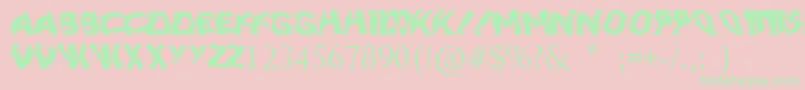 ArtpopByarmgermanotta Font – Green Fonts on Pink Background