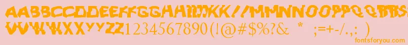 ArtpopByarmgermanotta Font – Orange Fonts on Pink Background