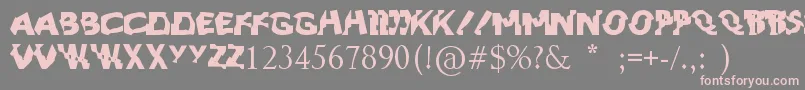 ArtpopByarmgermanotta Font – Pink Fonts on Gray Background