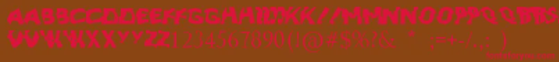 ArtpopByarmgermanotta Font – Red Fonts on Brown Background
