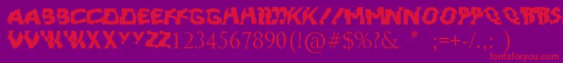 ArtpopByarmgermanotta Font – Red Fonts on Purple Background