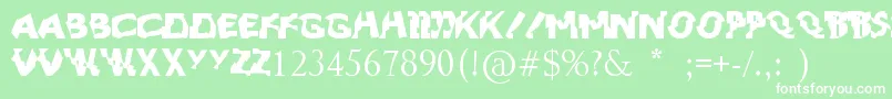 ArtpopByarmgermanotta Font – White Fonts on Green Background