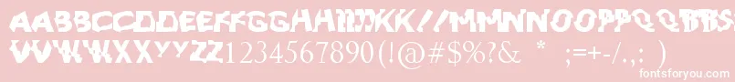 ArtpopByarmgermanotta Font – White Fonts on Pink Background