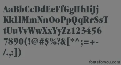 ItcGaramondLtUltraCondensed font – Black Fonts On Gray Background