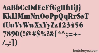 ItcGaramondLtUltraCondensed font – Black Fonts On Pink Background