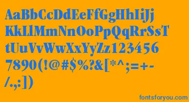 ItcGaramondLtUltraCondensed font – Blue Fonts On Orange Background