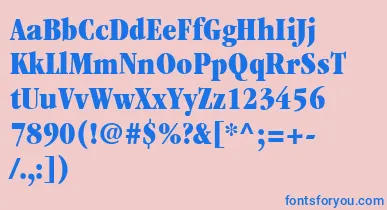 ItcGaramondLtUltraCondensed font – Blue Fonts On Pink Background