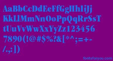 ItcGaramondLtUltraCondensed font – Blue Fonts On Purple Background