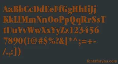 ItcGaramondLtUltraCondensed font – Brown Fonts On Black Background