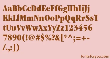 ItcGaramondLtUltraCondensed font – Brown Fonts On Pink Background