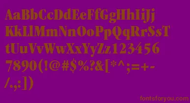 ItcGaramondLtUltraCondensed font – Brown Fonts On Purple Background