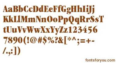 ItcGaramondLtUltraCondensed font – Brown Fonts On White Background