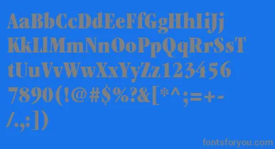 ItcGaramondLtUltraCondensed font – Gray Fonts On Blue Background