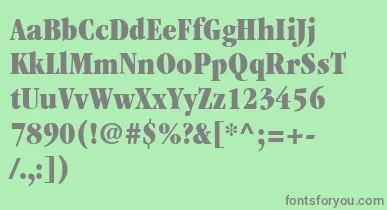 ItcGaramondLtUltraCondensed font – Gray Fonts On Green Background