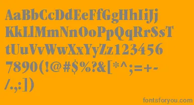ItcGaramondLtUltraCondensed font – Gray Fonts On Orange Background