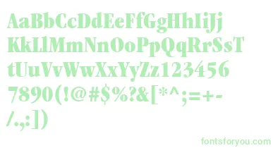 ItcGaramondLtUltraCondensed font – Green Fonts On White Background