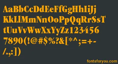 ItcGaramondLtUltraCondensed font – Orange Fonts On Black Background