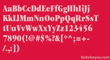 ItcGaramondLtUltraCondensed font – Pink Fonts On Red Background