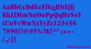 ItcGaramondLtUltraCondensed font – Purple Fonts On Blue Background