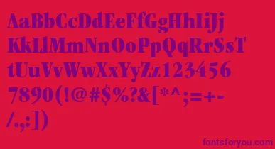 ItcGaramondLtUltraCondensed font – Purple Fonts On Red Background