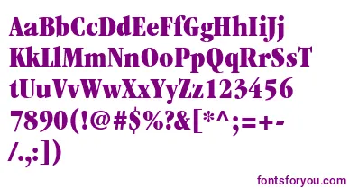 ItcGaramondLtUltraCondensed font – Purple Fonts On White Background