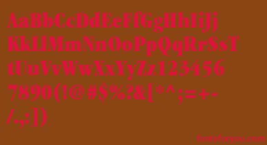 ItcGaramondLtUltraCondensed font – Red Fonts On Brown Background
