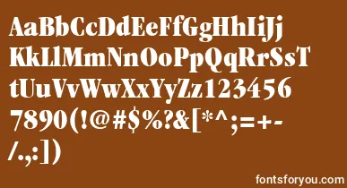 ItcGaramondLtUltraCondensed font – White Fonts On Brown Background