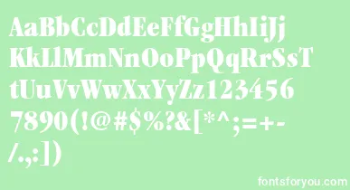 ItcGaramondLtUltraCondensed font – White Fonts On Green Background