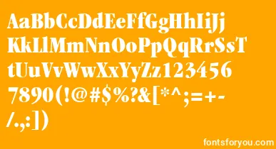 ItcGaramondLtUltraCondensed font – White Fonts On Orange Background