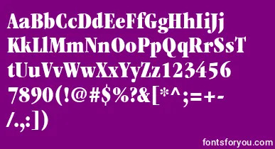 ItcGaramondLtUltraCondensed font – White Fonts On Purple Background