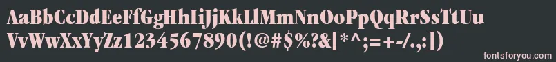 フォントItcGaramondLtUltraCondensed – 黒い背景にピンクのフォント