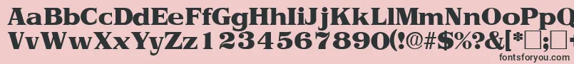 フォントToriidisplaysskRegular – ピンクの背景に黒い文字