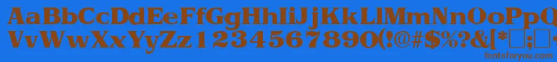 ToriidisplaysskRegular Font – Brown Fonts on Blue Background