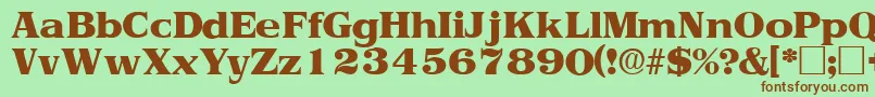 ToriidisplaysskRegular Font – Brown Fonts on Green Background