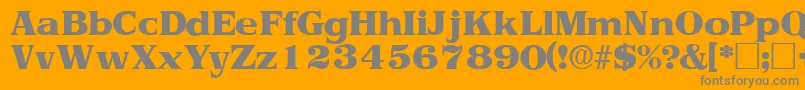 ToriidisplaysskRegular Font – Gray Fonts on Orange Background